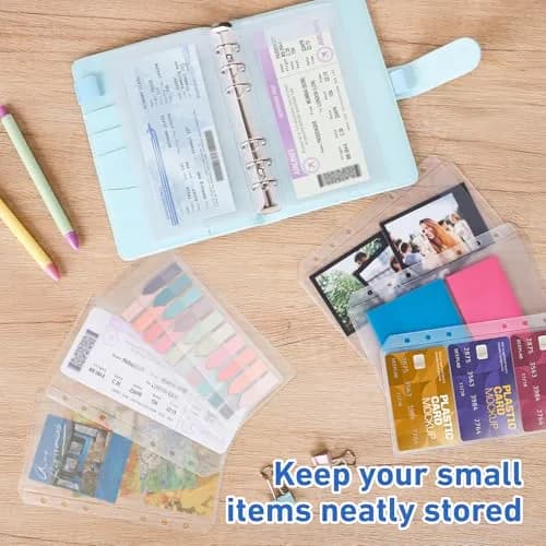 Antner A6 Binder Pockets 6-Hole No Zipper | Moisture Proof PVC Document Folders (17.7 x 10.5 cm) thumbnail 6