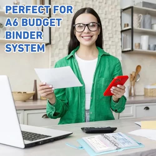 Antner A6 Binder Pockets 6-Hole No Zipper | Moisture Proof PVC Document Folders (17.7 x 10.5 cm) thumbnail 7