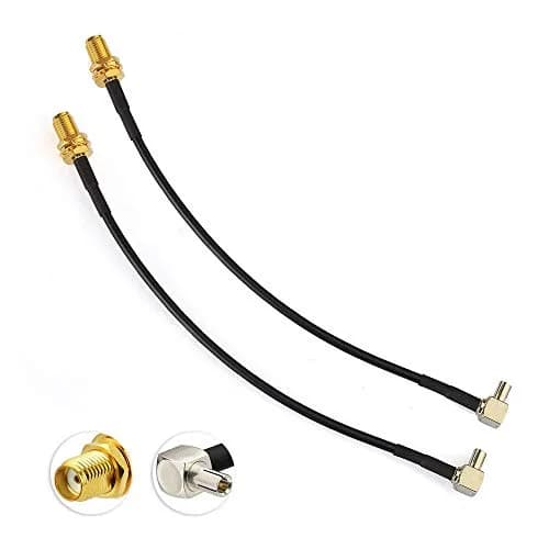 Superbat SMA to TS9 Cable 6in RG174 SMA Female to TS9 Male 90° | Connects USB modems & antennas thumbnail 1