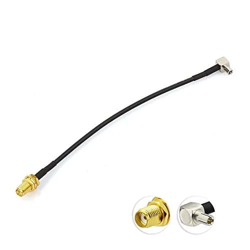Superbat SMA to TS9 Cable 6in RG174 SMA Female to TS9 Male 90° | Connects USB modems & antennas thumbnail 3