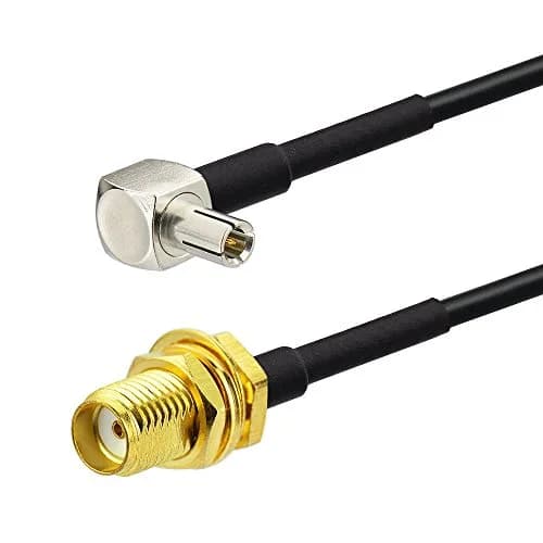 Superbat SMA to TS9 Cable 6in RG174 SMA Female to TS9 Male 90° | Connects USB modems & antennas thumbnail 2