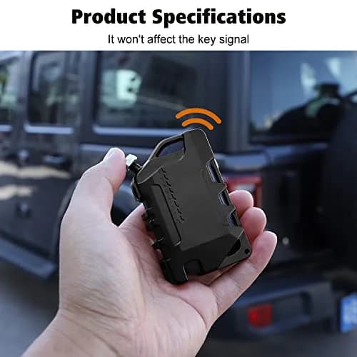 RT-TCZ Black Aluminum Alloy Key Fob Case Cover for Jeep Wrangler JL JLU Gladiator | Heavy Duty Protection thumbnail 4