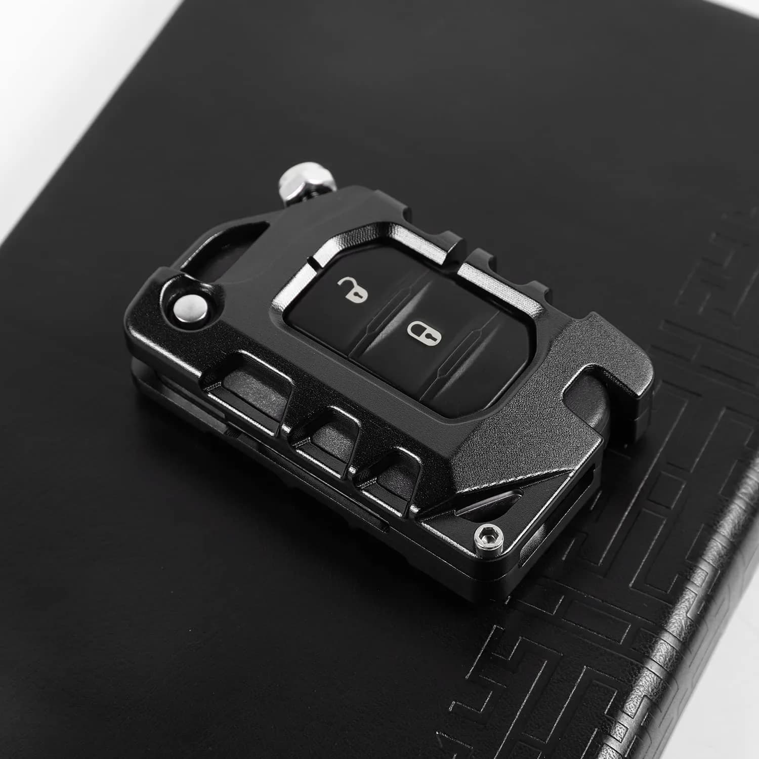 RT-TCZ Black Aluminum Alloy Key Fob Case Cover for Jeep Wrangler JL JLU Gladiator | Heavy Duty Protection - view 6