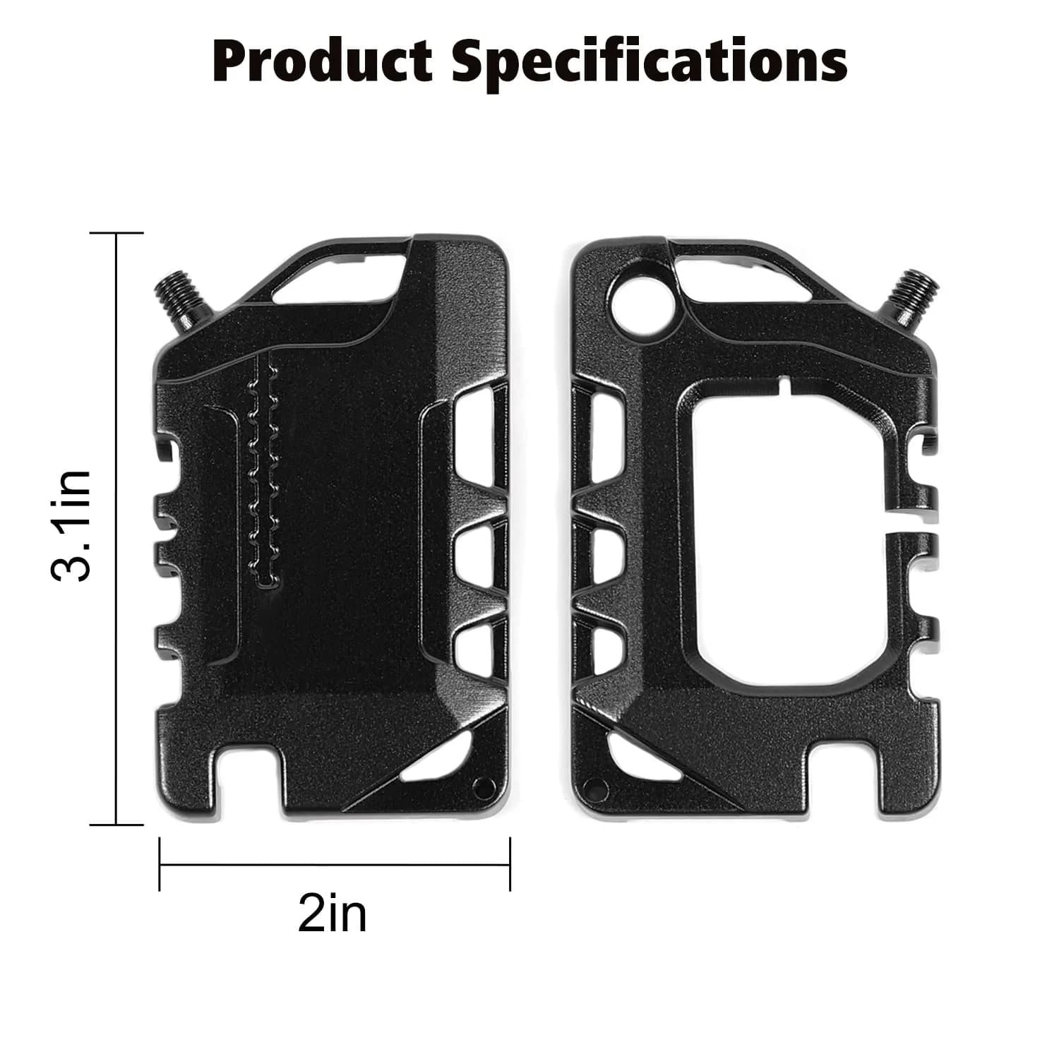 RT-TCZ Black Aluminum Alloy Key Fob Case Cover for Jeep Wrangler JL JLU Gladiator | Heavy Duty Protection - view 3