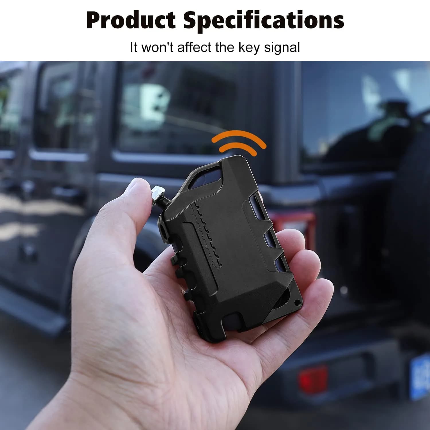 RT-TCZ Black Aluminum Alloy Key Fob Case Cover for Jeep Wrangler JL JLU Gladiator | Heavy Duty Protection - view 4
