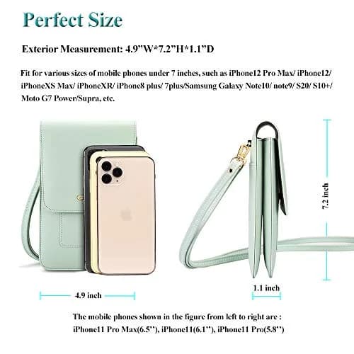 Peacocktion Small Crossbody Bag for Women | RFID Travel Cell Phone Wallet with Card Slots thumbnail 5