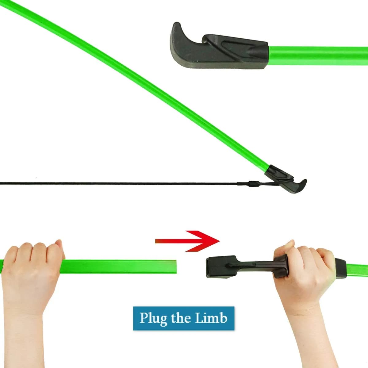 Mxessua 45" Youth Bow and Arrows Set for Kids 8-16 Teens Recurve Archery Beginner Gift Longbow Kit with 9 Arrows, Arm Guard, Quiver, Target Faces & Pin Sight | 15-20 lb Draw Weight - view 7