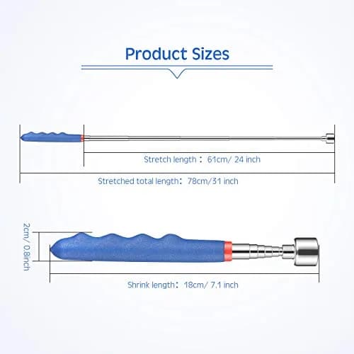 Patelai Telescoping Magnetic Pickup Tool Set 2 Pcs 30 Inch Reach 20 Lb Pull Force | Essential Workshop & Home Gadget thumbnail 2