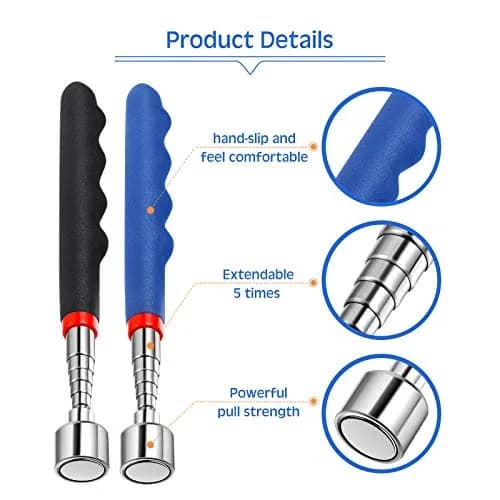 Patelai Telescoping Magnetic Pickup Tool Set 2 Pcs 30 Inch Reach 20 Lb Pull Force | Essential Workshop & Home Gadget thumbnail 3