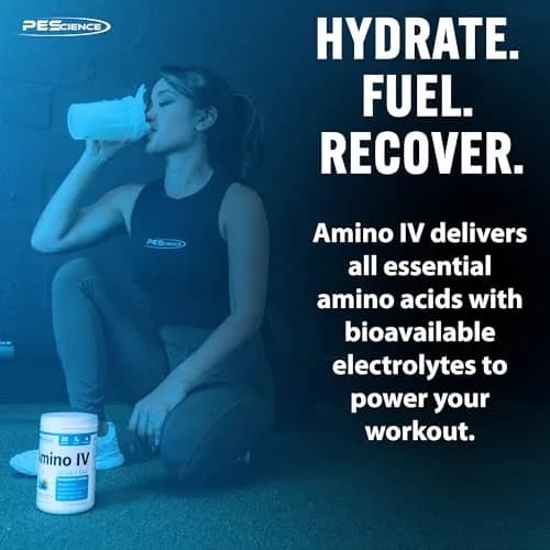 PEScience Amino IV BCAA & EAA Powder, Strawberry Lemonade | 30 Servings, Vegan, Gluten-Free, Hydration Support thumbnail 4
