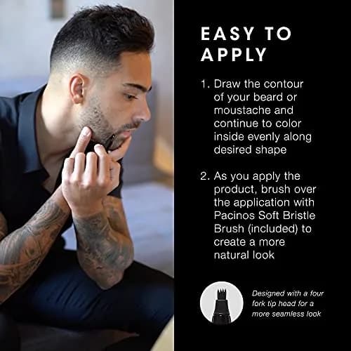 Pacinos Beard Pencil Filler Light Brown | Waterproof, Natural Finish, Moustache (10g / 0.35oz) thumbnail 5