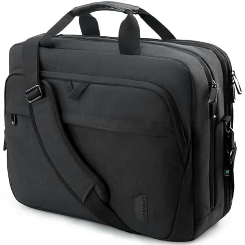 BAGSMART 17.3 Inch Expandable Laptop Bag Briefcase | Water-Resistant Business Travel Work Bag thumbnail 1