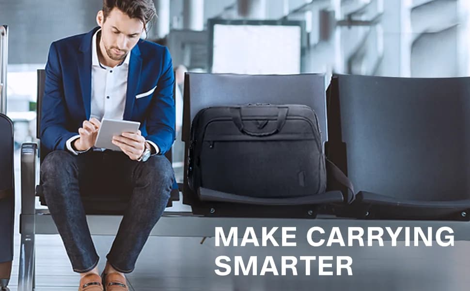 BAGSMART 17.3 Inch Expandable Laptop Bag Briefcase | Water-Resistant Business Travel Work Bag - view 2