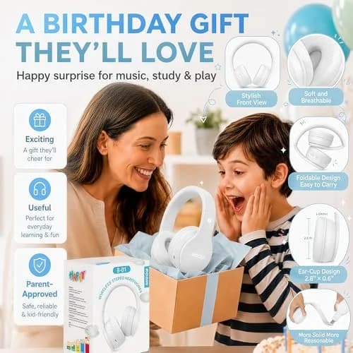 MIDOLA Kids Bluetooth Headphones Wireless Over-Ear | 68Hrs, Volume Limit 85/94dB, Collapsible & Comfortable thumbnail 4