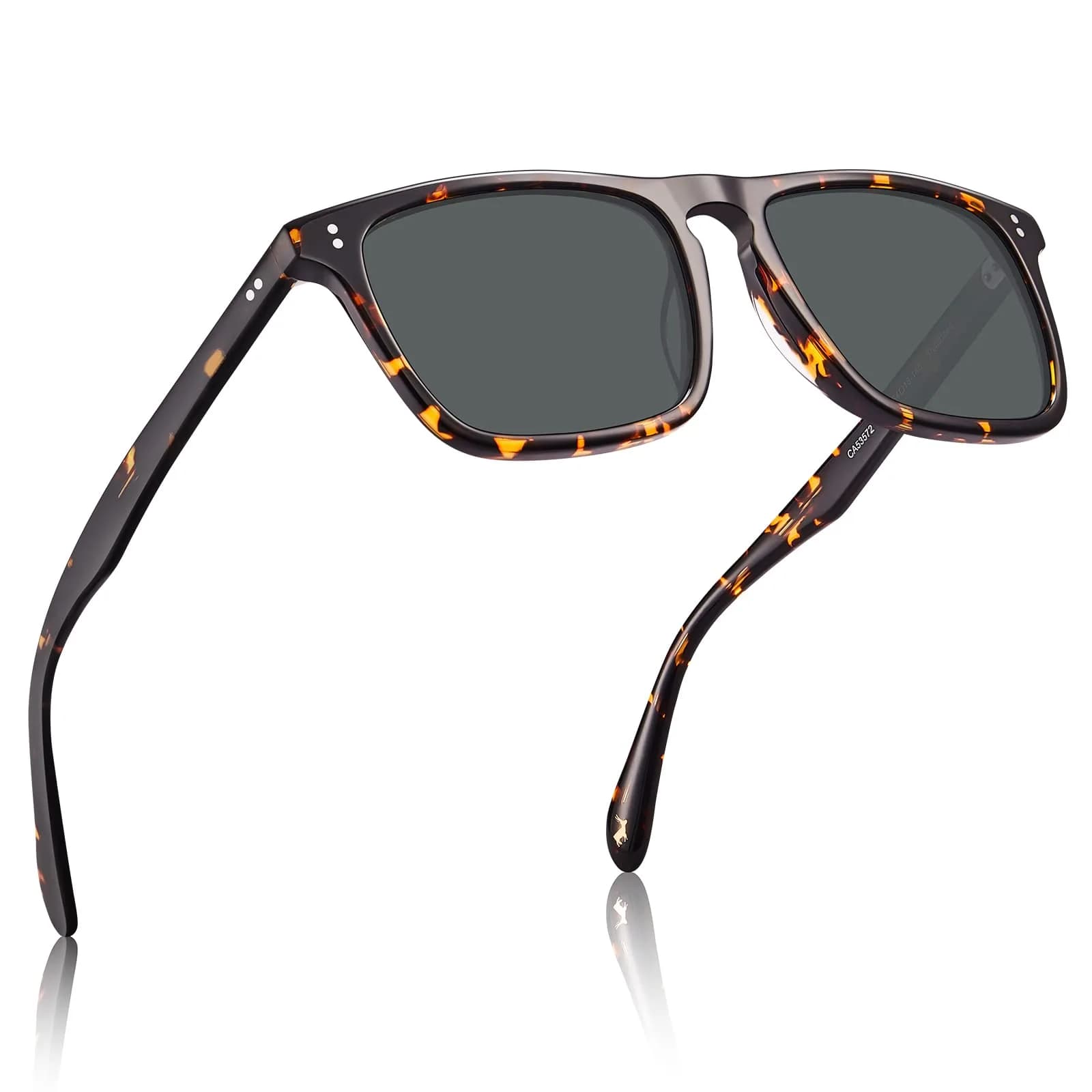 CARFIA Retro Square Polarized Sunglasses for Men CA53572 | 54mm Lens Width, 145mm Arm Length - view 9
