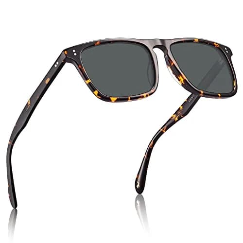 CARFIA Retro Square Polarized Sunglasses for Men CA53572 | 54mm Lens Width, 145mm Arm Length thumbnail 9