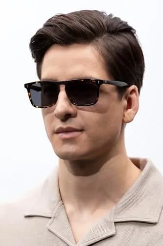 CARFIA Retro Square Polarized Sunglasses for Men CA53572 | 54mm Lens Width, 145mm Arm Length thumbnail 2