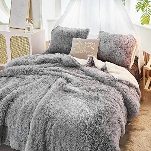 Flysheep Faux Fur Twin Comforter Set 68"x86" | Ultra Soft Reversible Bedding for Winter & Summer thumbnail 1