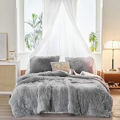 Flysheep Faux Fur Twin Comforter Set 68"x86" | Ultra Soft Reversible Bedding for Winter & Summer thumbnail 2