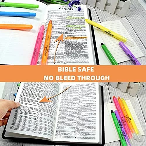 YISAN Gel Bible Highlighters 8 Assorted Colors | No Bleed Through Paper thumbnail 4