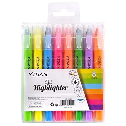 YISAN Gel Bible Highlighters 8 Assorted Colors | No Bleed Through Paper thumbnail 6