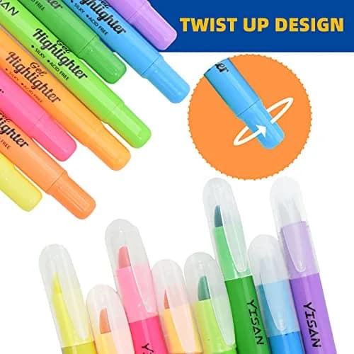 YISAN Gel Bible Highlighters 8 Assorted Colors | No Bleed Through Paper thumbnail 2