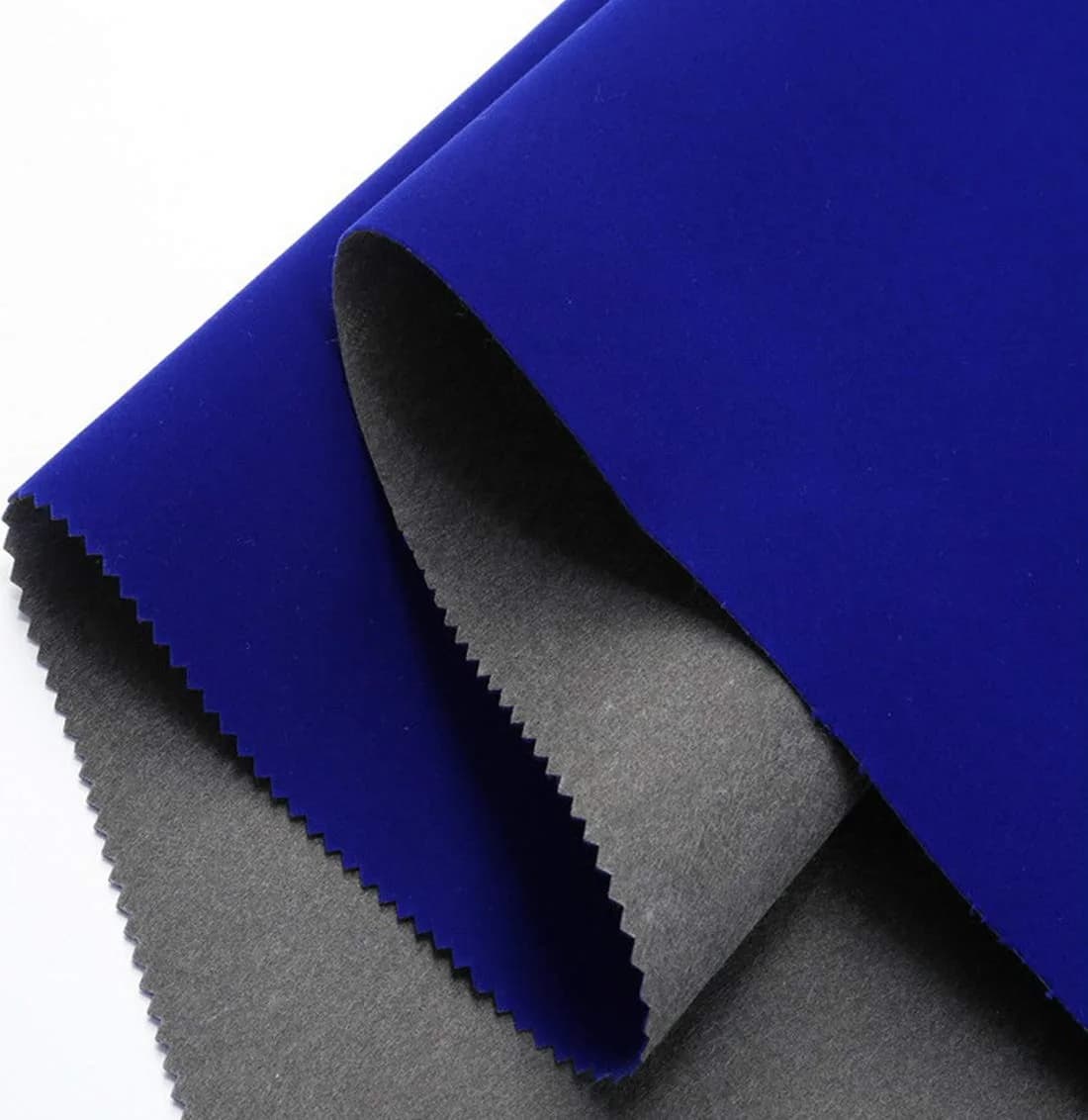 CHENGZHG Blue Velvet Flocking Liner 45cm x 200cm (17.7" x 78") | Self-Adhesive Peel and Stick for Drawers, Crafts, and DIY Projects