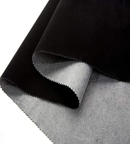 CHENGZHG Black Velvet Flocking Liner 45cm x 200cm (17.7" x 78") | Peel and Stick Adhesive Fabric for Drawers and Crafts thumbnail 2