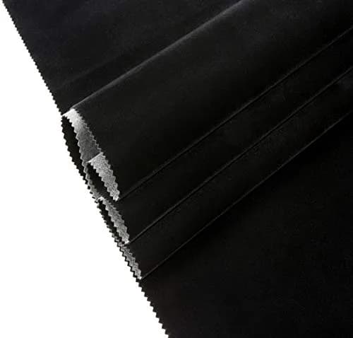 CHENGZHG Black Velvet Flocking Liner 45cm x 200cm (17.7" x 78") | Peel and Stick Adhesive Fabric for Drawers and Crafts thumbnail 3
