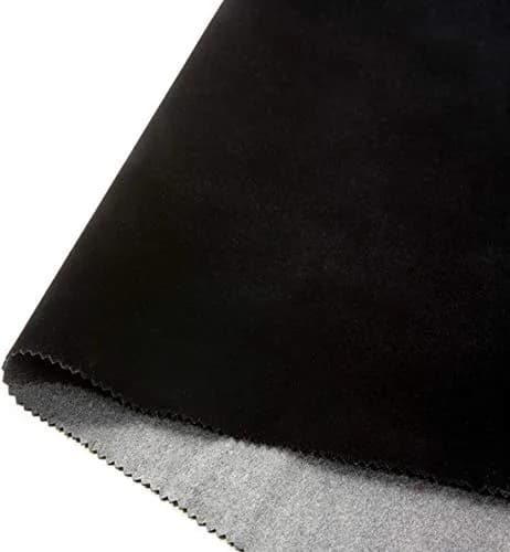CHENGZHG Black Velvet Flocking Liner 45cm x 200cm (17.7" x 78") | Peel and Stick Adhesive Fabric for Drawers and Crafts - main product image