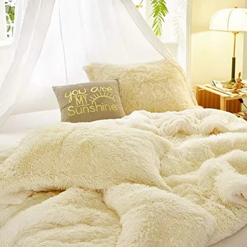 Flysheep Faux Fur Comforter Set Queen | Ultra Soft Long Hair Plush Bedding thumbnail 8