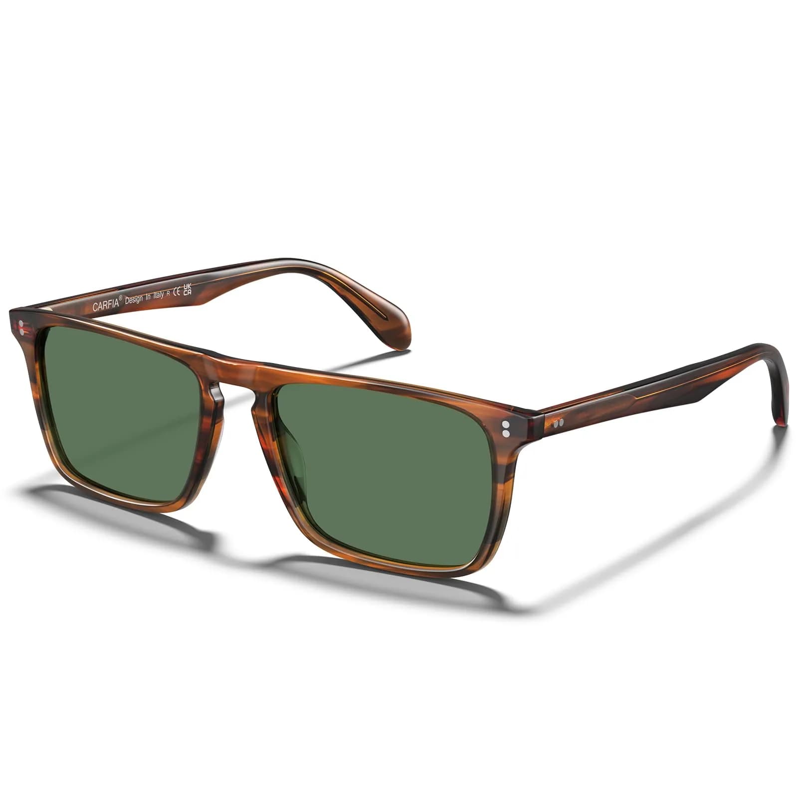 CARFIA Retro Square Polarized Sunglasses for Men | 54mm Lens Width (1.94 Fl Oz) - main product image