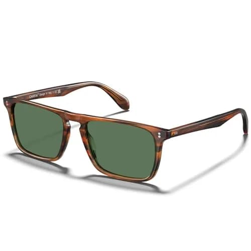 CARFIA Retro Square Polarized Sunglasses for Men | 54mm Lens Width (1.94 Fl Oz) thumbnail 1