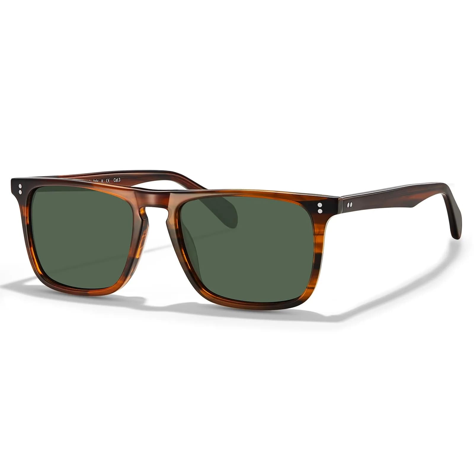 CARFIA Retro Square Polarized Sunglasses for Men | 54mm Lens Width (1.94 Fl Oz) - view 9