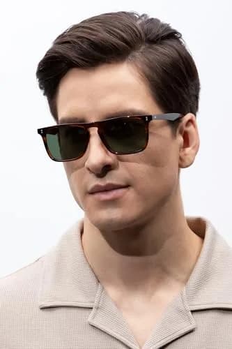 CARFIA Retro Square Polarized Sunglasses for Men | 54mm Lens Width (1.94 Fl Oz) thumbnail 2