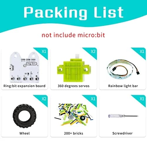 EF ELECFREAKS Ring:bit 6-in-1 Starter Kit with 200+ Building Blocks | Programmable Makecode Coding Learning Kit thumbnail 2