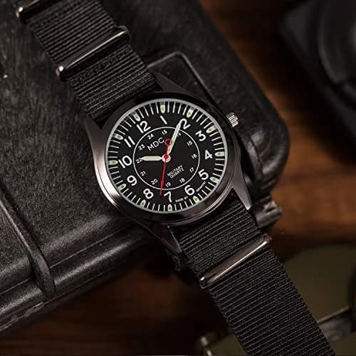 Infantry MDC Men's Field Watch 40mm Blue Nylon Strap | Japanese Quartz Movement - view 4