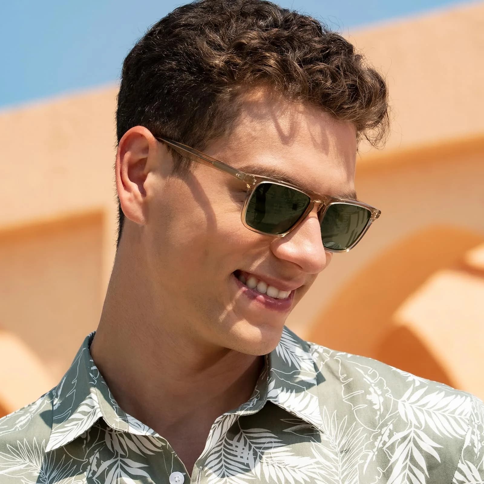 CARFIA Retro Square Polarized Sunglasses for Men UV Protection CA53572 | Polarized Lenses, Acetate Frame, 145mm Arm - view 3