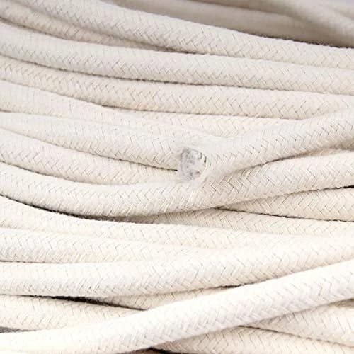 HOZEON Cotton Rope 3/8 Inch x 164 Feet | Heavy Duty Natural Cotton Cord for Crafts & Decor thumbnail 4