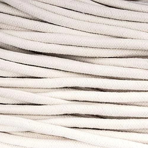 HOZEON Cotton Rope 3/8 Inch x 164 Feet | Heavy Duty Natural Cotton Cord for Crafts & Decor thumbnail 3