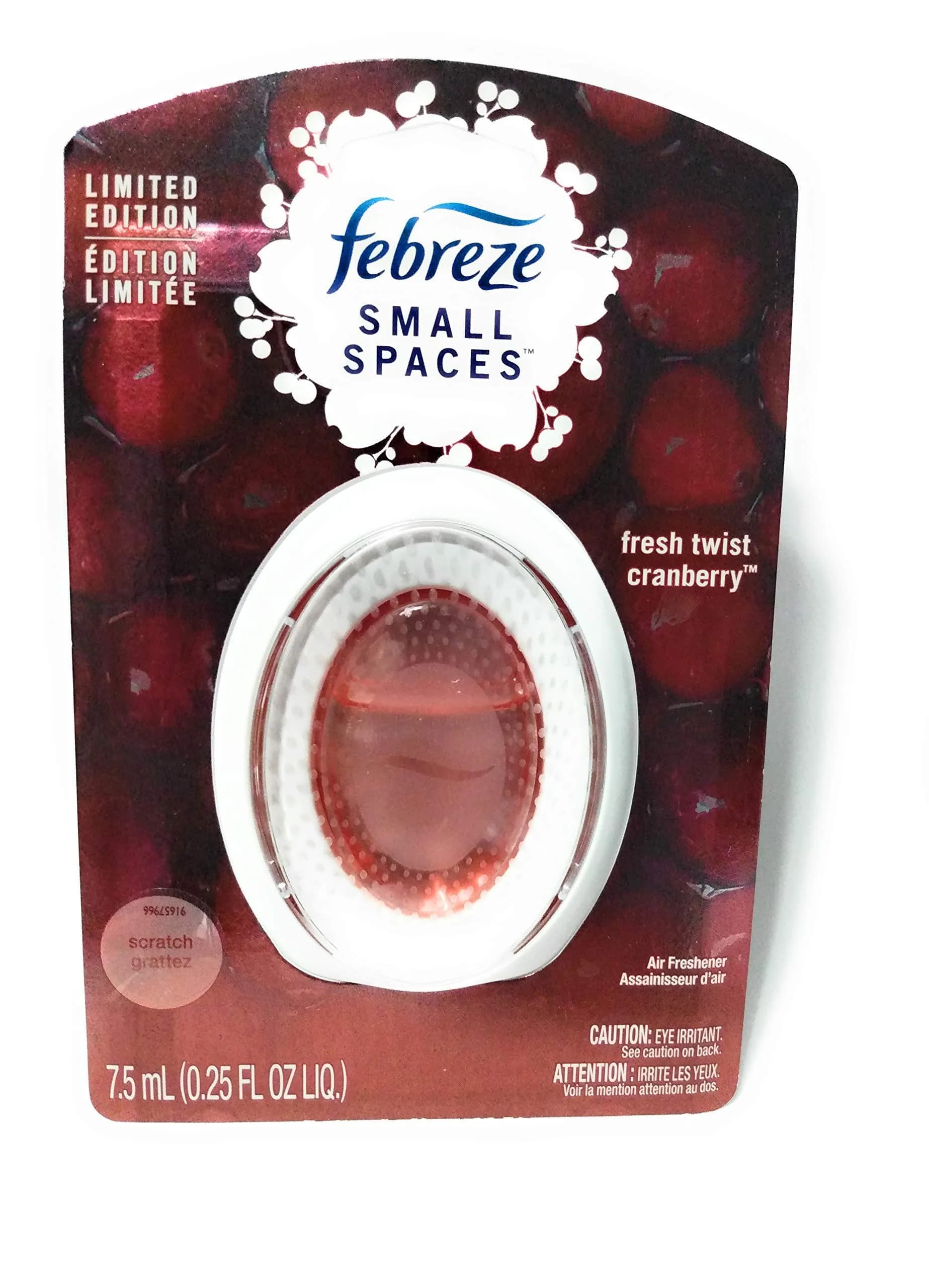Febreze Small Spaces Fresh Twist Cranberry Air Freshener 5ml (0.25 fl oz) | Odor Control for Small Rooms - main product image