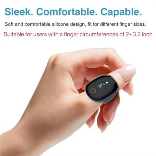 Wellue O2Ring Bluetooth Pulse Oximeter 7cm (2.75 inch) | Continuous SpO2 Tracking for Sports & Aviation thumbnail 2