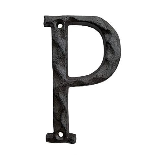 YICC House Letter, 5 Inch Cast Iron Home Address Letter | Rustic Rustic Finish, Heavy Duty, Easy Mounting thumbnail 1