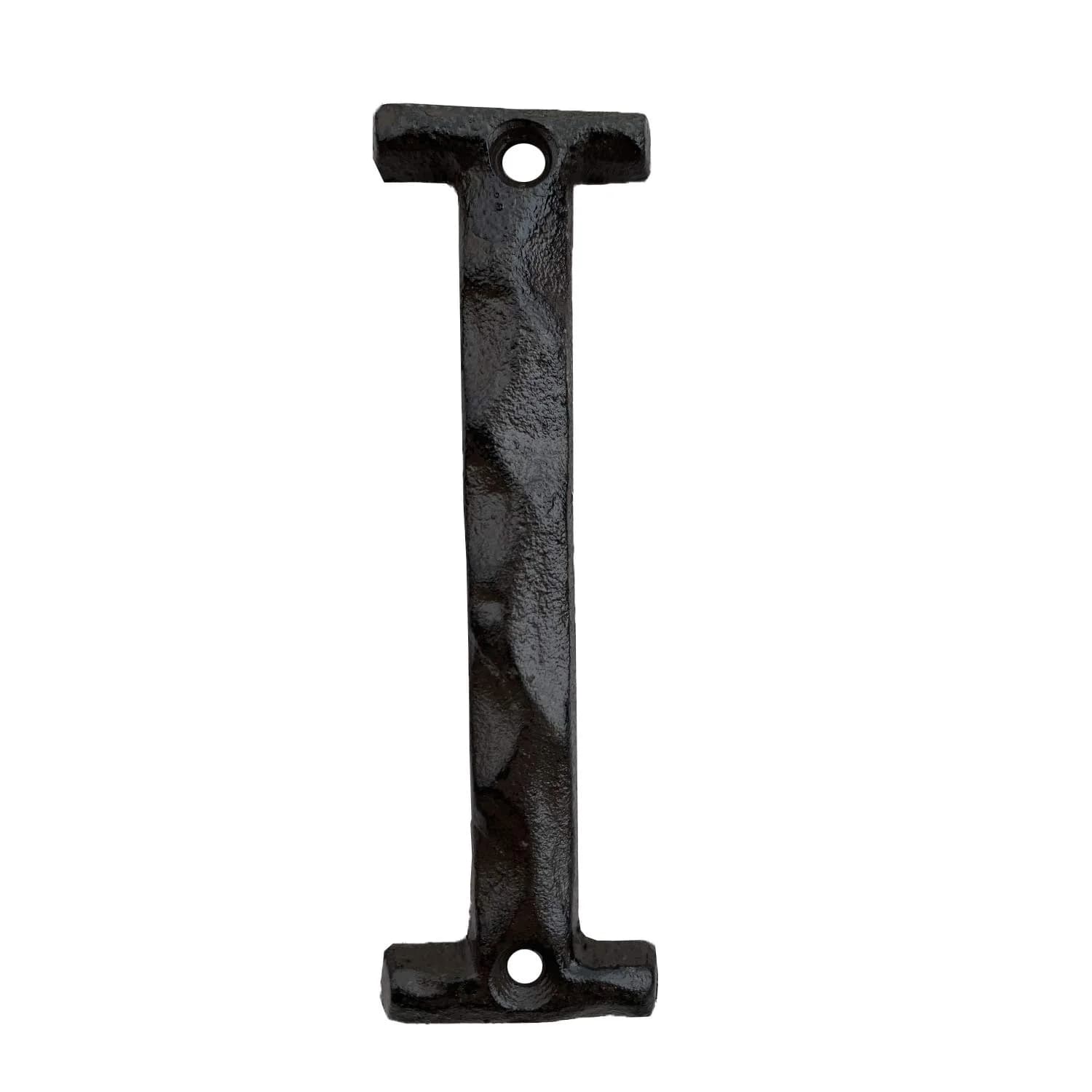 YICC Cast Iron House Letter 'I' - 5 Inch High | Rustic Finish, Easy Mount — Letter I