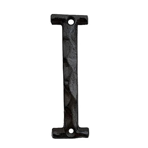YICC Cast Iron House Letter 'I' - 5 Inch High | Rustic Finish, Easy Mount thumbnail 1