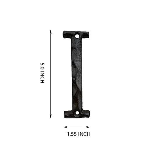 YICC Cast Iron House Letter 'I' - 5 Inch High | Rustic Finish, Easy Mount thumbnail 2