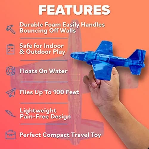 Refresh Sports EVA Foam Airplane Toy | 10.5cm (4.1in) Glider for Kids Ages 3+ thumbnail 4