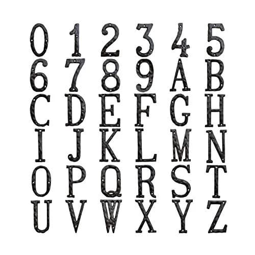 YICC Cast Iron House Letter T - 5 Inch High | Rustic Hammered Finish, Easy Mount thumbnail 6
