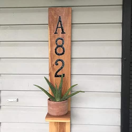 YICC Cast Iron House Letter T - 5 Inch High | Rustic Hammered Finish, Easy Mount thumbnail 3