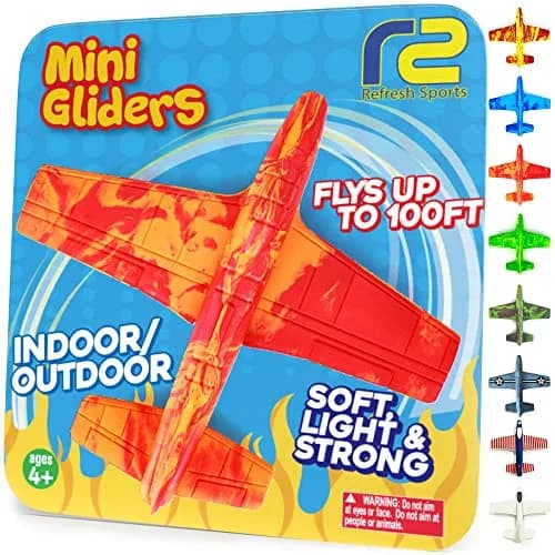 Refresh Sports EVA Foam Airplane Toy Blue | Safe & Durable Glider for Kids — Red